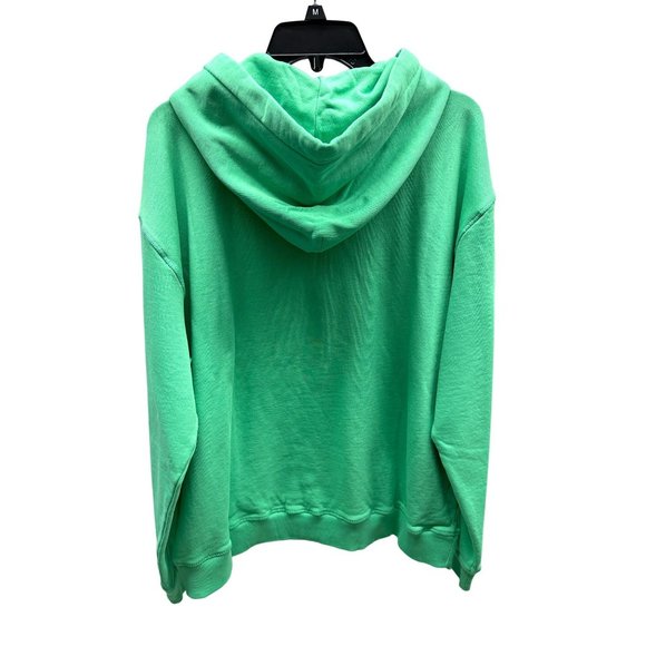 NEW Nanushka Green Organic Cotton Logo Embroidered Hoodie Small - Picture 4 of 8